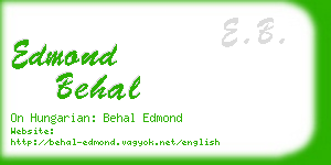 edmond behal business card